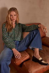 PENNY EMERALD FLORAL BLOUSE