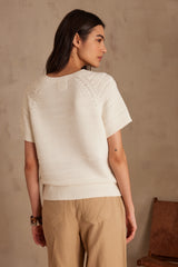 SALLY ECRU COTTON JUMPER
