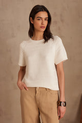 SALLY ECRU COTTON JUMPER