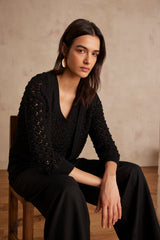 SHARON BLACK COTTON TANK TOP