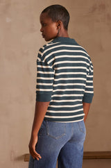 PABLO GREEN STRIPED T-SHIRT