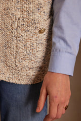 STEFFIE TWEED-INSPIRED SLEEVELESS CARDIGAN