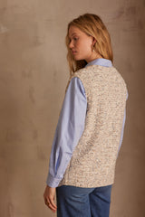 STEFFIE TWEED-INSPIRED SLEEVELESS CARDIGAN