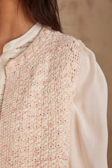 STEFFIE SLEEVELESS COTTON CARDIGAN