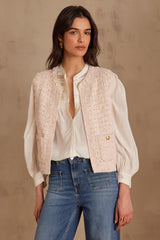 STEFFIE SLEEVELESS COTTON CARDIGAN