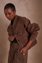 CLEM LEOPARD PATTERN JACKET