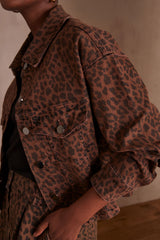 CLEM LEOPARD PATTERN JACKET