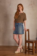 SELENA OLIVE COTTON JUMPER