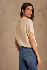 SELENA CREAM COTTON JUMPER