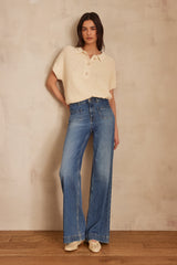 SELENA CREAM COTTON JUMPER