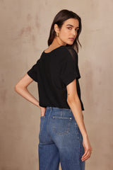 SCOTTY BLACK COTTON JUMPER