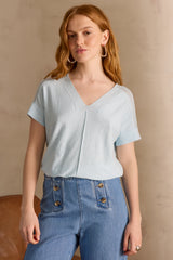 SCOTTY AQUA COTTON JUMPER