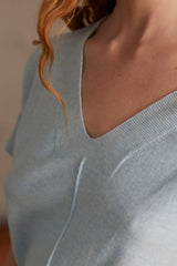 SCOTTY AQUA COTTON JUMPER