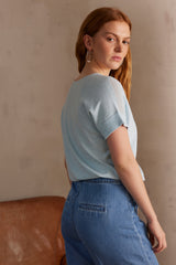 SCOTTY AQUA COTTON JUMPER