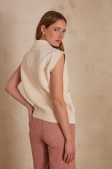 SOAN CREAM CARDIGAN