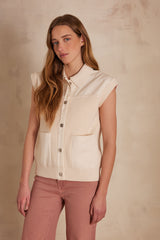 SOAN CREAM CARDIGAN