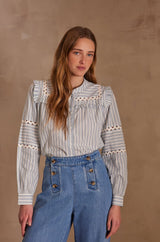 PACIFIQUE STRIPED BLOUSE