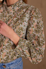 PROMESSE MINT FLORAL BLOUSE