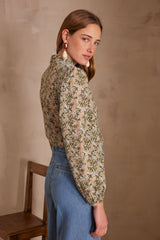 PROMESSE MINT FLORAL BLOUSE