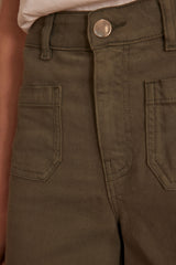 LUNA KAKI FLARED JEANS