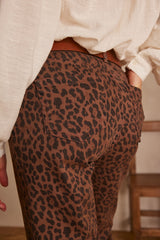 LOUISY LEOPARD PATTERN JEANS