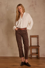 LOUISY LEOPARD PATTERN JEANS