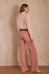 SANDY PINK FLARED JEANS