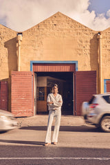 SANDY SKY BLUE FLARED JEANS