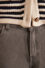 SANDY BIS GREY WIDE-LEG JEANS