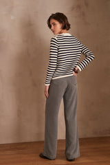 SANDY BIS GREY WIDE-LEG JEANS