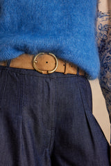 DAISY DARK BLUE WIDE-LEG JEANS