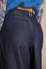 DAISY DARK BLUE WIDE-LEG JEANS