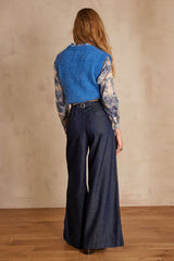 DAISY DARK BLUE WIDE-LEG JEANS
