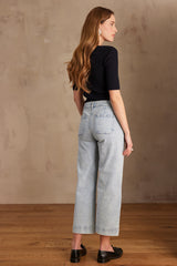 LEA PURE BLEACHED CROPPED JEANS