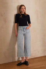 LEA PURE BLEACHED CROPPED JEANS
