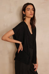 SAMANTHA BIS BLACK TANK TOP