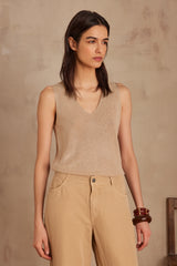 SAMANTHA BIS BEIGE TANK TOP