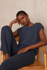 SIDONIE CHARCOAL COTTON JUMPER