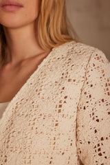 NEIL ECRU MACRAME JACKET