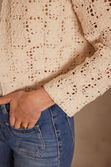 NEIL ECRU MACRAME JACKET