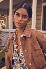 CARLA HONEY LEATHER JACKET