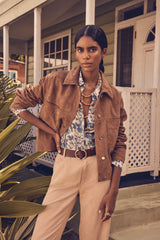 CARLA HONEY LEATHER JACKET