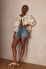 CASSI FLORAL EMBROIDERED JACKET