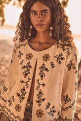 CASSI FLORAL EMBROIDERED JACKET