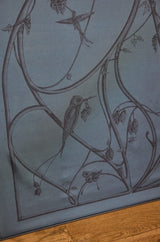 ARBORESCENCE CHARCOAL SILK SCARF