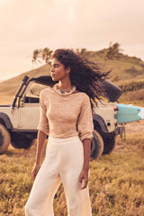 BRADLEY CREAM LINEN TROUSERS