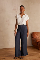 BRADLEY CHARCOAL LINEN TROUSERS