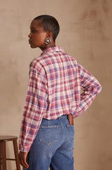 PASSY DARK PINK CHECKERED SHIRT