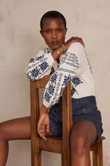 PERFECT EMBROIDERED COTTON BLOUSE