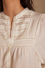PHARA ECRU LACE BLOUSE